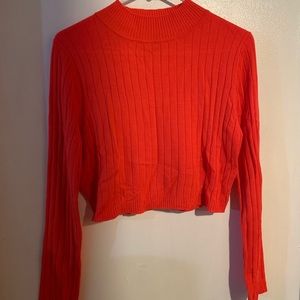 Hot pink crop sweater
